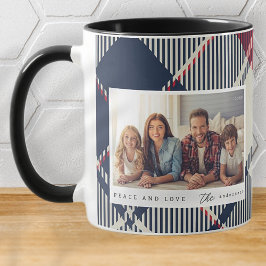 Modernes Foto für Frieden und Liebe Tasse