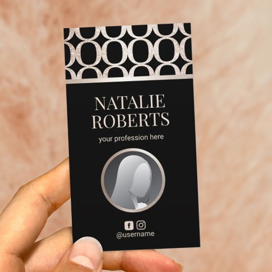 Modernes Foto für geometrisches Muster Visitenkarte