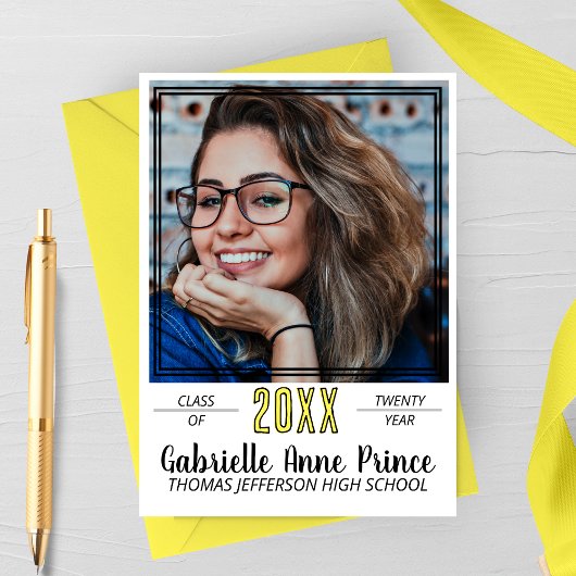 Modernes Foto für Gerahmten Abschluss Ankündigung