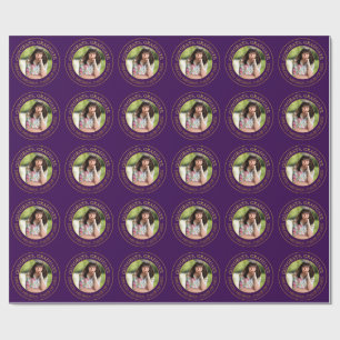 Modernes Foto für Goldtypografie Grad Party Geschenkpapier