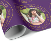 Modernes Foto für Goldtypografie Grad Party Geschenkpapier (Rolleneckpunkt)