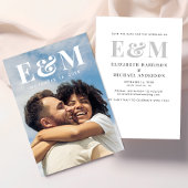Modernes Foto für große Monogramm-Initialen Save The Date