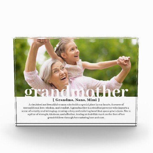 Modernes Foto für Großmutter-Angebot (Vorderseite)