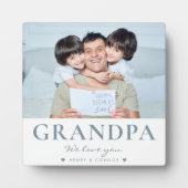 Modernes Foto für Großvater Vatertag Fotoplatte (Vorderseite)