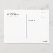 Modernes Foto für Handschrift Abschluss Vielen Dan Postkarte (Rückseite)