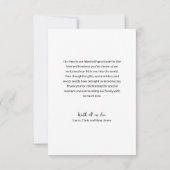 Modernes Foto für Handschriften mit individuellem Dankeskarte (Rückseite)