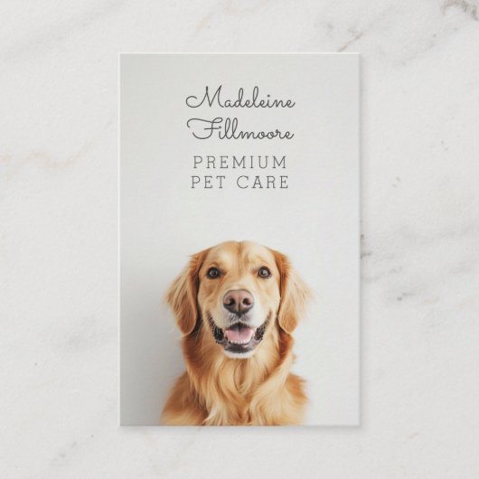 Modernes Foto für Haustiere Benutzerdefinierter Ca Visitenkarte (Vorderseite)