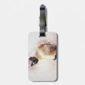 Modernes Foto für Haustiere Gepäckanhänger (Rückseite vertikal)