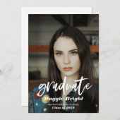 Modernes Foto für Hochschulabsolventen Einladung (Vorne/Hinten)