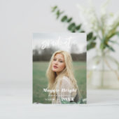 Modernes Foto für Hochschulabsolventen Postkarte (Stehend Vorderseite)