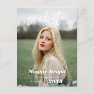 Modernes Foto für Hochschulabsolventen Postkarte