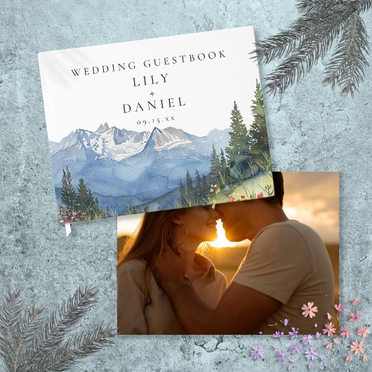 Modernes Foto für Hochzeiten im Gebirge Gästebuch