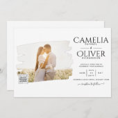 Modernes FOTO für Hochzeitsfeiern - QR Einladung (Vorne/Hinten)