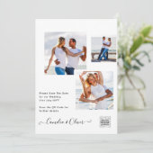 Modernes FOTO für Hochzeitsfeiern - QR Einladung (Stehend Vorderseite)