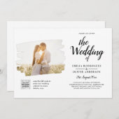 Modernes FOTO für Hochzeitsfeiern - QR Einladung (Vorne/Hinten)