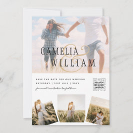 Modernes FOTO für Hochzeitsfeiern - QR Einladung