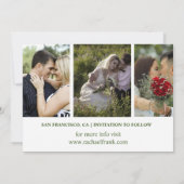 Modernes Foto für Hochzeitsfeiern Save The Date (Rückseite)