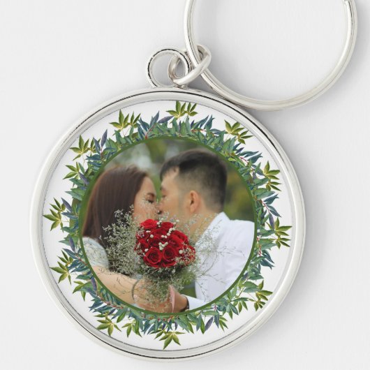 Modernes Foto für Hochzeitsfeiern Schlüsselanhänger (Vorne)