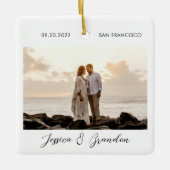 Modernes Foto für Hochzeitspaare Keramikornament (Vorderseite)