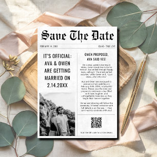 Modernes Foto für Hochzeitstil-QR-Code Save The Date