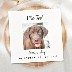 Modernes Foto für Hunde, das ich zu Haustierhochze Serviette