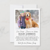 Modernes Foto für Hunde-Memorial-Beileid Dankeskarte (Vorderseite)