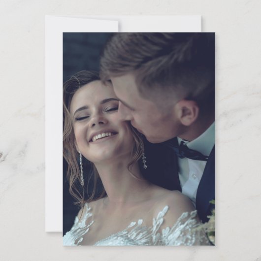 Modernes Foto für Kalligrafie Einladung (Rückseite)