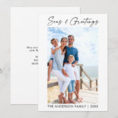 Modernes Foto für Kalligrafie Feiertagskarte (Vorne/Hinten)