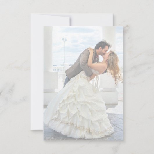 Modernes Foto für Kalligrafie RSVP Karte (Rückseite)