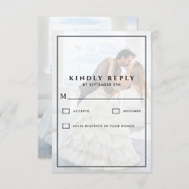 Modernes Foto für Kalligrafie RSVP Karte