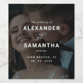 Modernes Foto für Kalligrafie Weinetikett (Einzelnes Label)