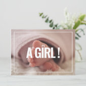 Modernes Foto für Kleinkinder, Einladung zur Babyd (Stehend Vorderseite)