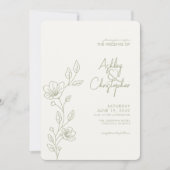 Modernes Foto für Kontur-Hochzeitssaison in Soft S Einladung (Vorderseite)