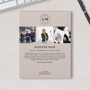 Modernes Foto für kundenspezifische Logos - Beige  Flyer