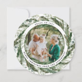 Modernes Foto für Laubkräne Feiertagskarte (Vorderseite)