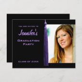 Modernes Foto für Lila Klassenlehrgänge laden ein Einladung (Vorne/Hinten)