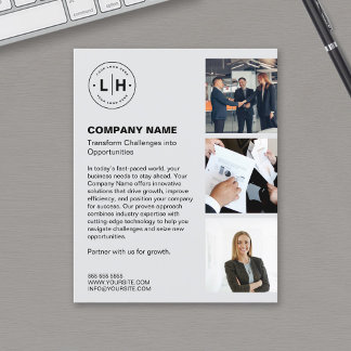 Modernes Foto für Logos Grau Beruflich Flyer