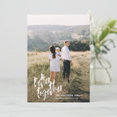 Modernes Foto für minimale Skriptreisen Feiertagskarte (Stehend Vorderseite)