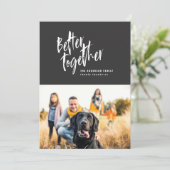 Modernes Foto für minimale Skriptreisen Feiertagskarte (Stehend Vorderseite)