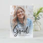 Modernes Foto für minimalen Script-Abschluss Ankündigung (Stehend Vorderseite)