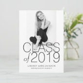 Modernes Foto für Minimalistisch gestapelte Abschl Ankündigung (Stehend Vorderseite)