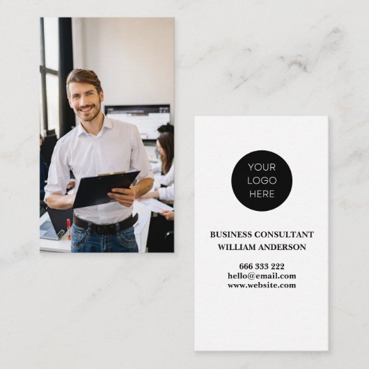 Modernes Foto für Minimalistische Berufliche Logos Visitenkarte (Vorne/Hinten)