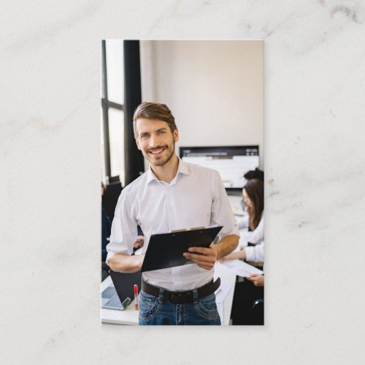 Modernes Foto für Minimalistische Berufliche Logos Visitenkarte (Vorderseite)