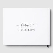 Modernes Foto für Minimalistische Gedenkstätten Gästebuch (Rückseite)