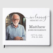 Modernes Foto für Minimalistische Gedenkstätten Gästebuch (Vorderseite)