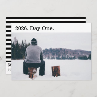 Modernes Foto für Minimalistische neue Chancen Feiertagskarte