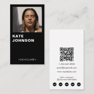 Modernes Foto für Minimalistische Pflege QR-Code S Visitenkarte