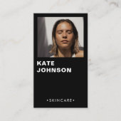 Modernes Foto für Minimalistische Pflege QR-Code S Visitenkarte (Vorderseite)