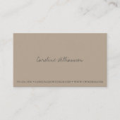 Modernes Foto für Minimalistische Skriptnamen Taup Visitenkarte (Vorderseite)