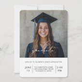 Modernes Foto für Minimalistischen Abschluss | Kla Einladung (Vorderseite)